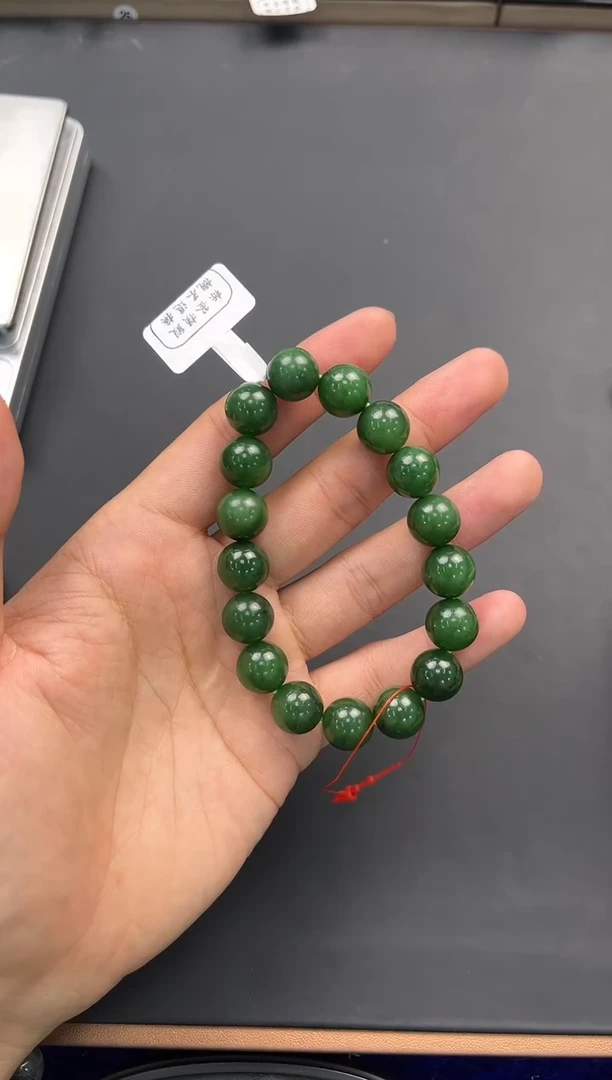 未镶嵌手串和田玉和田碧玉手串卡12微色差