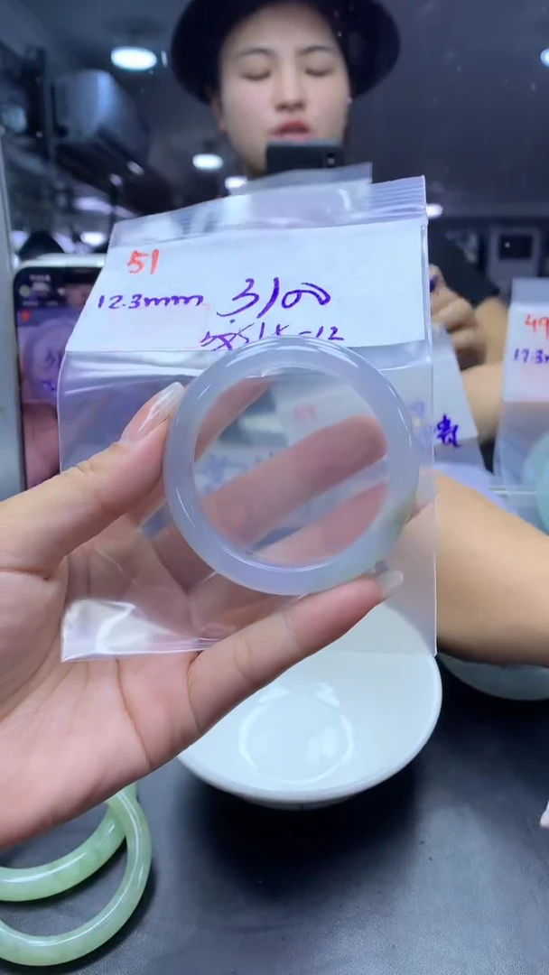 未镶嵌定制翡翠51手镯51.5纹+3100元+拍一发一