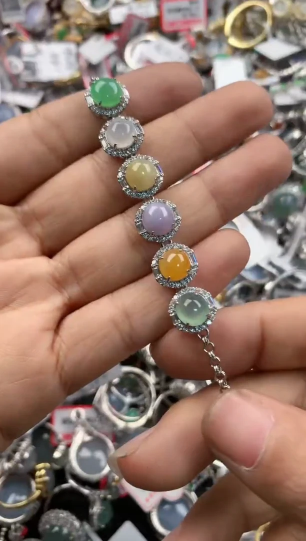 银S925镶嵌戒指翡翠12                8