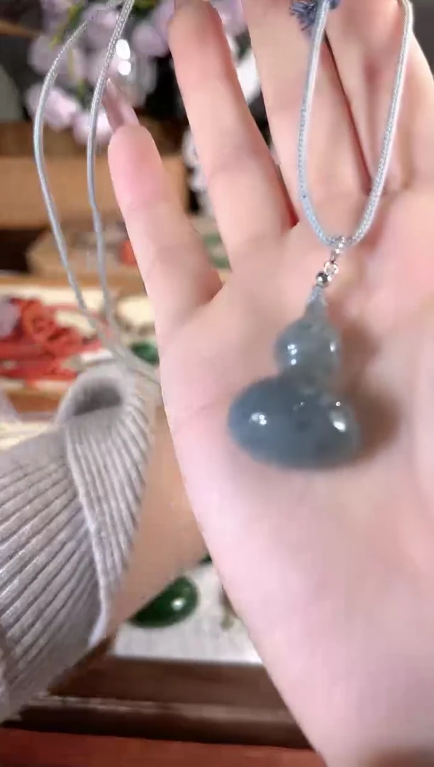 项链银S925镶嵌和田玉多样性发其一孤品默认微瑕