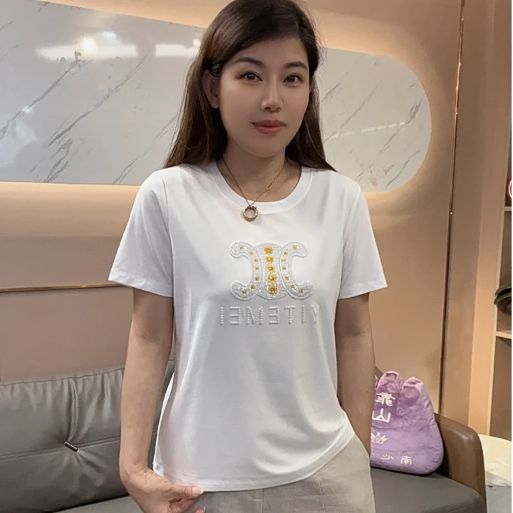 怡特美【金玉满堂】夏季舒适宽松百搭凉感休闲圆领短袖t恤259861