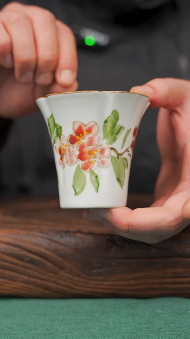 【闪购商品】瓷片26寻一缕瓷香杯釉下手工手绘瓷器