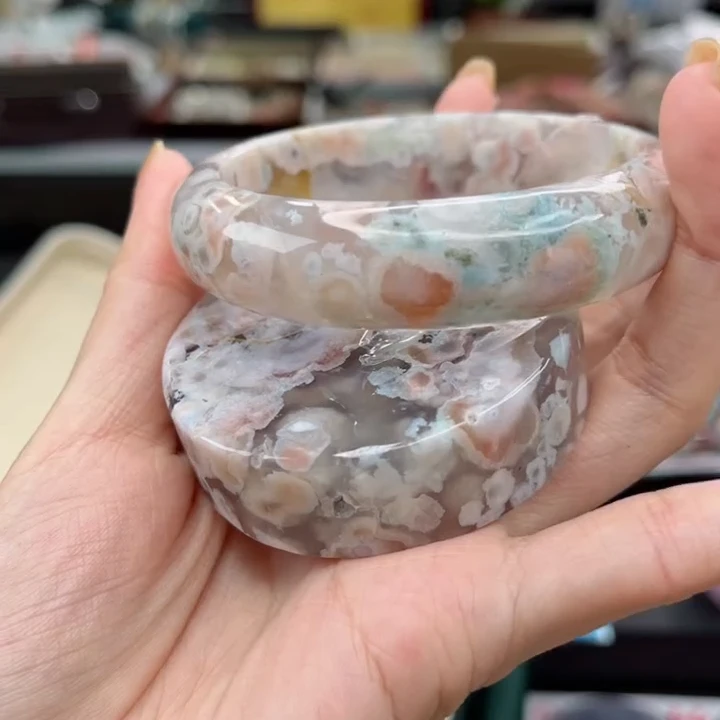 非金属布艺手镯 樱花手镯未镶嵌60圈口（赠品镯心）2S9149