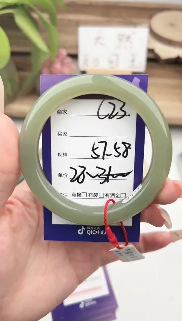 未镶嵌手镯和田玉微色差C23