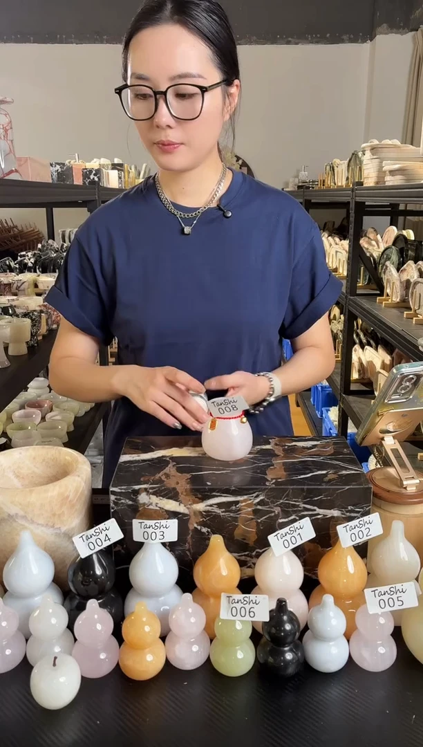 石材008粉玉福袋