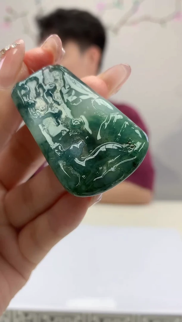 定制翡翠未镶嵌888xy-毛货挂件72