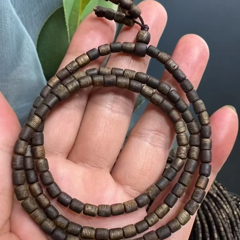 沉香奇楠0.4mm随型树心桶珠多圈手串多样发一