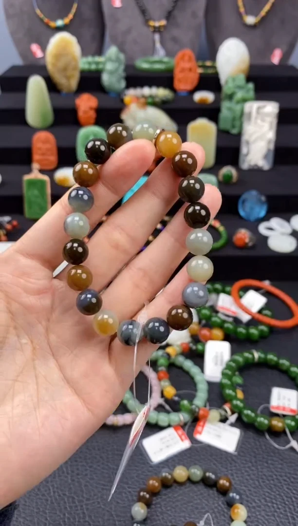 【闪购商品】和田玉-未镶嵌10mm楼兰圆珠手串