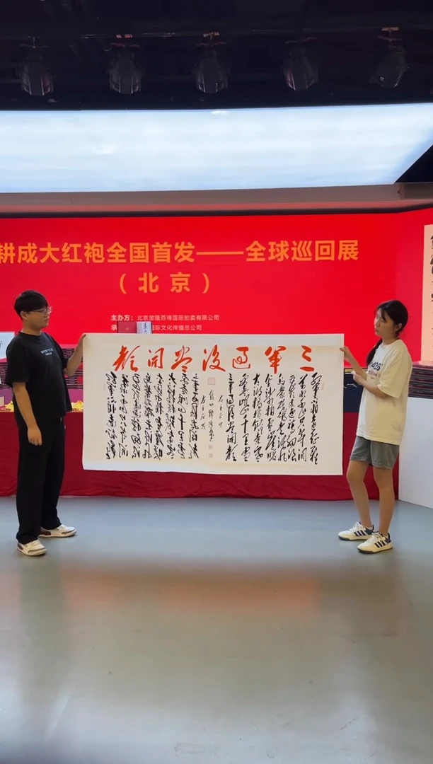 书法田耕成书法正反写长征