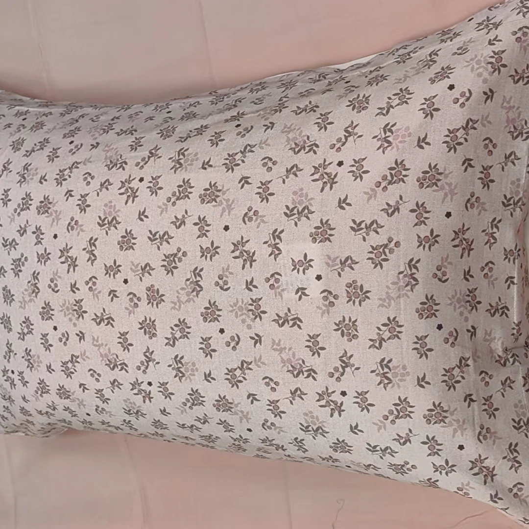 【花戒指】定制！纯棉细磨绒单品枕套-贝拉·粉