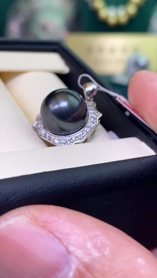 海水珍珠银S925镶嵌颈饰1