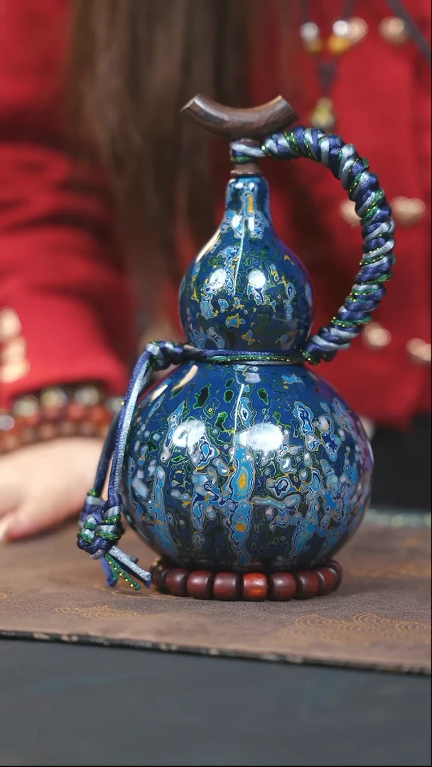 【闪购商品】WN198漆艺酒葫芦不包手串及旋转底座