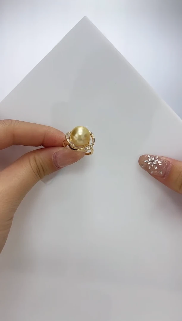 【闪购商品】海水珍珠DA银S925镶嵌戒指 11 J206