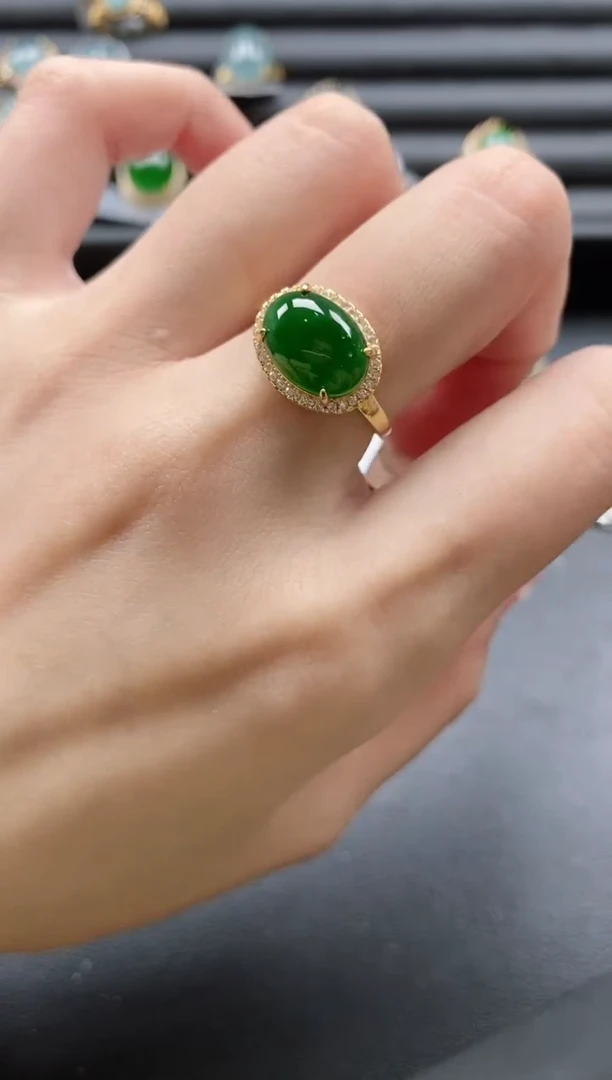 【闪购商品】翡翠戒指银S925镶嵌51151