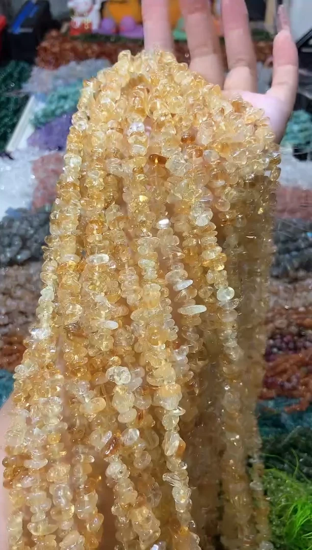 水晶珠宝半成品未镶嵌黄水晶