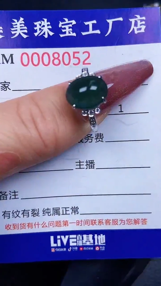 翡翠银S925镶嵌颈饰8052