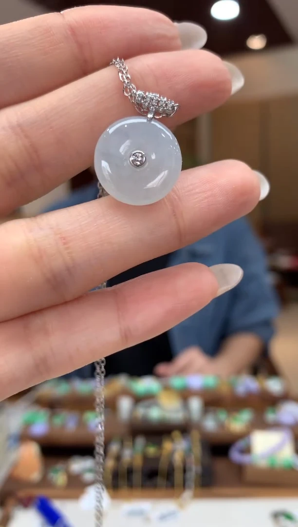 套链未镶嵌翡翠平安扣 套链