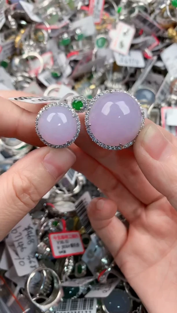 银S925镶嵌戒指翡翠444    7