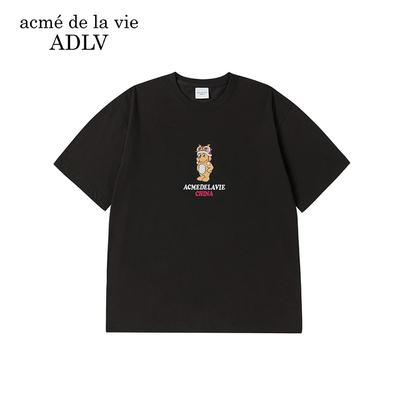 【国内专供】ADLV标准字母短袖T恤街头百搭宽松休闲圆领复古印花1