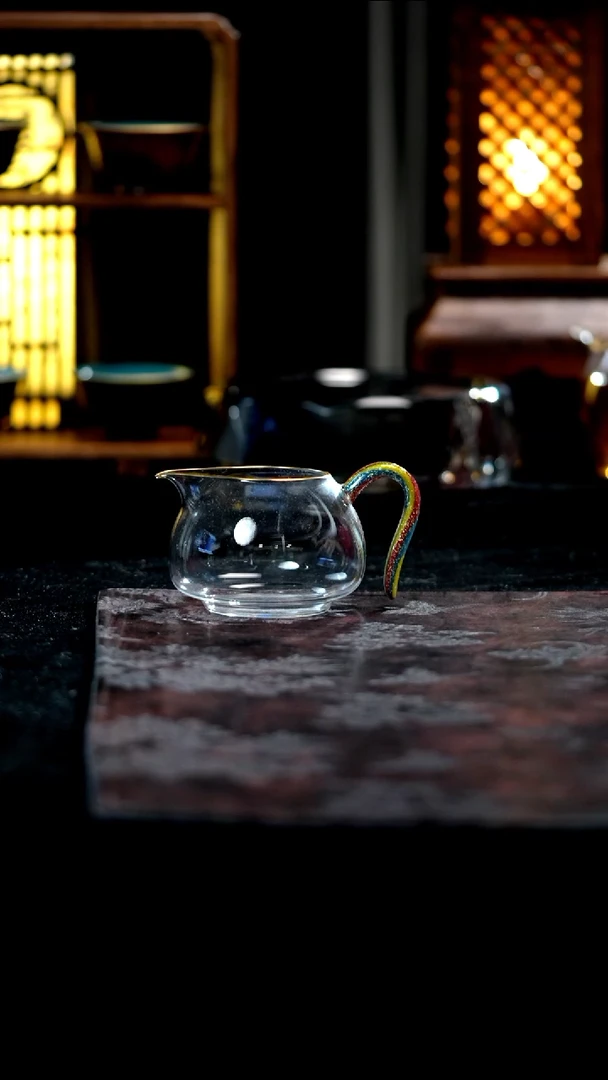 闪购  1个  禾器×琦彩 烁晶·淡然茶海 釦金公道杯