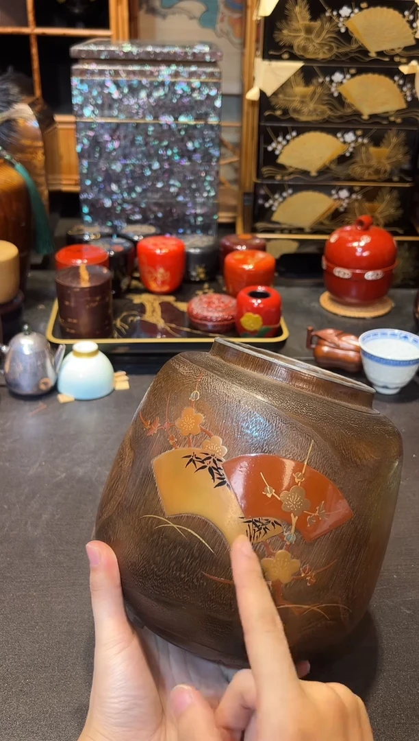 金莳绘 大花瓶 大漆漆器大漆漆器
