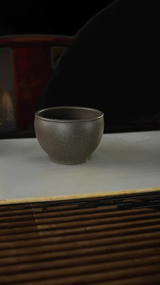 茶杯紫砂天青缸杯220毫升