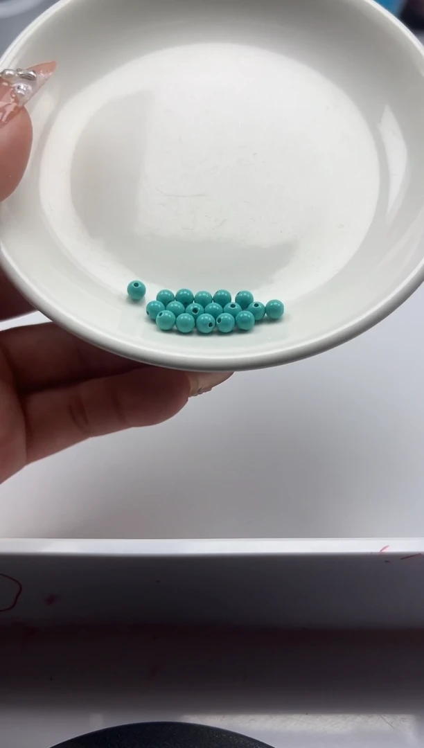 玛瑙/玉髓颈饰未镶嵌w822高瓷绿*松4mm*40颗