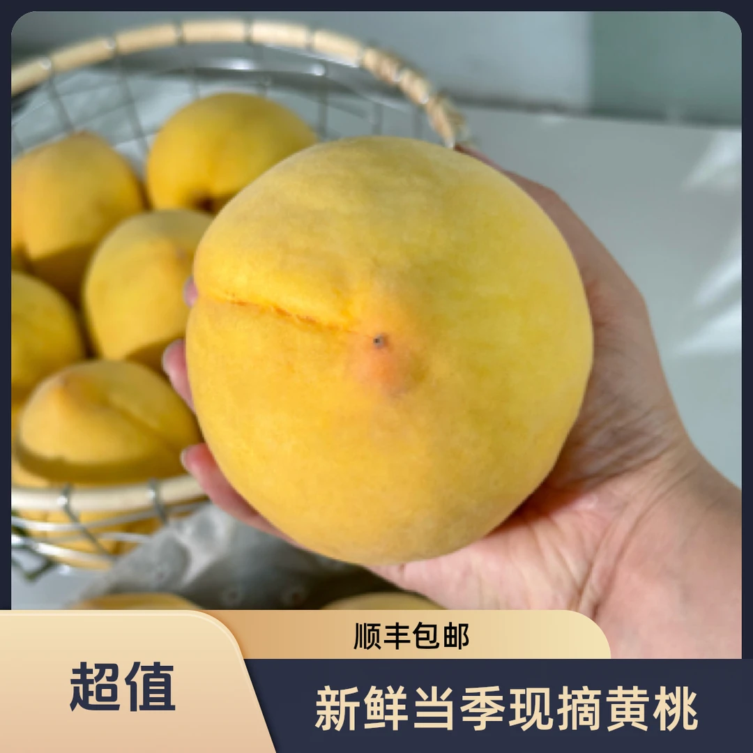 【5斤装】炎陵黄桃新鲜当季现摘桃子露天蜜桃脆甜黄肉毛桃大果整箱