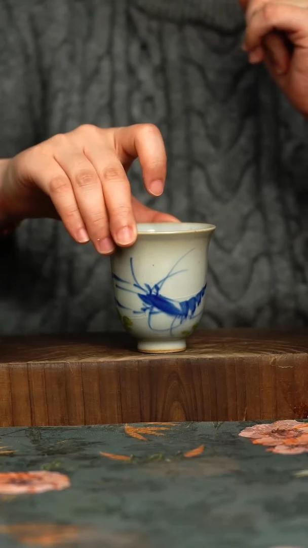 杯釉下彩手工手绘同款陶器