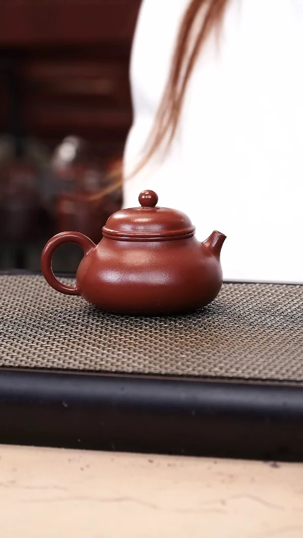 茶壶紫砂朱泥大红袍超精工容天140cc