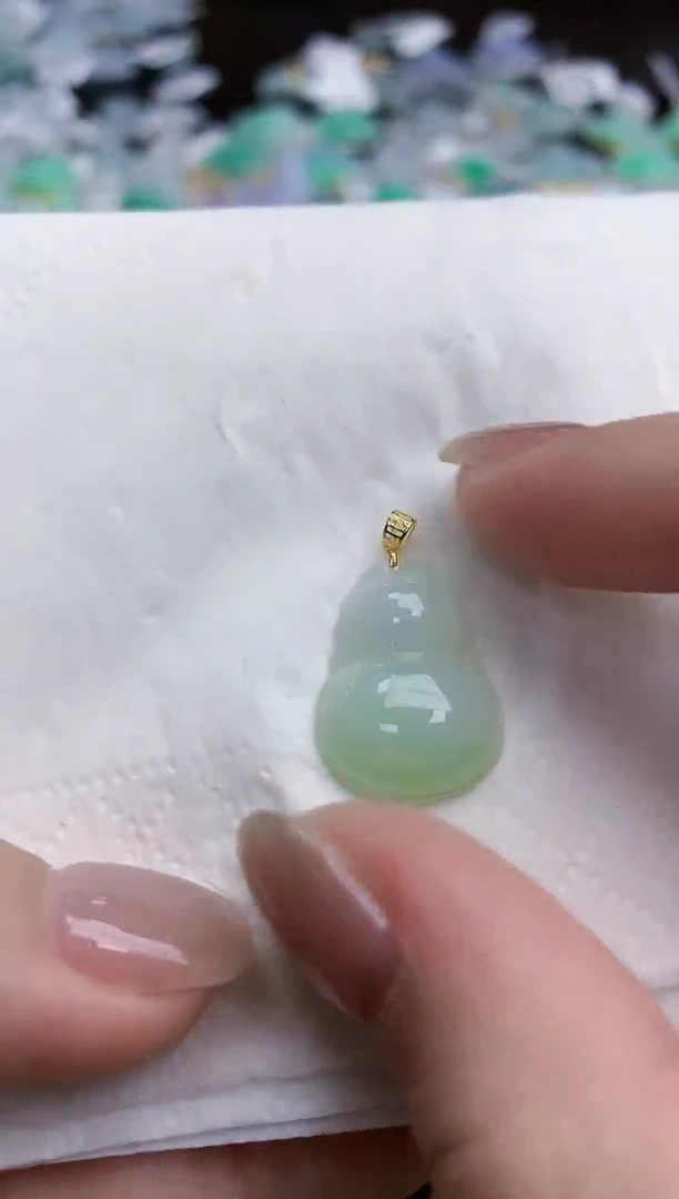 【闪购商品】翡翠颈饰18K金镶嵌天然缅甸翡翠A货