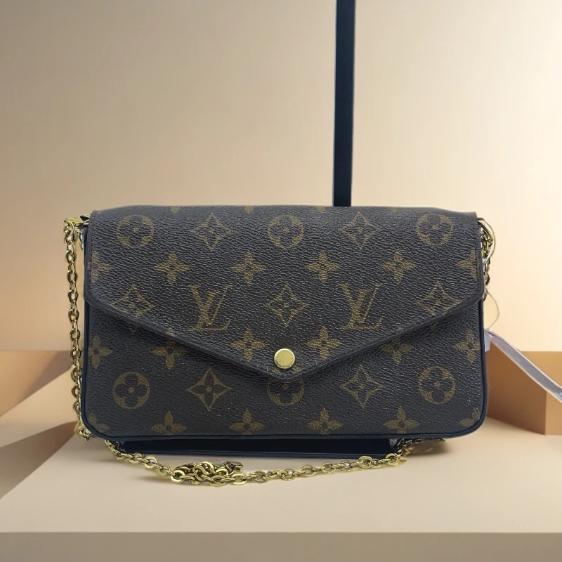 95新 LouisVuitton/路易威登 老花三合一 链条包 1749 7668