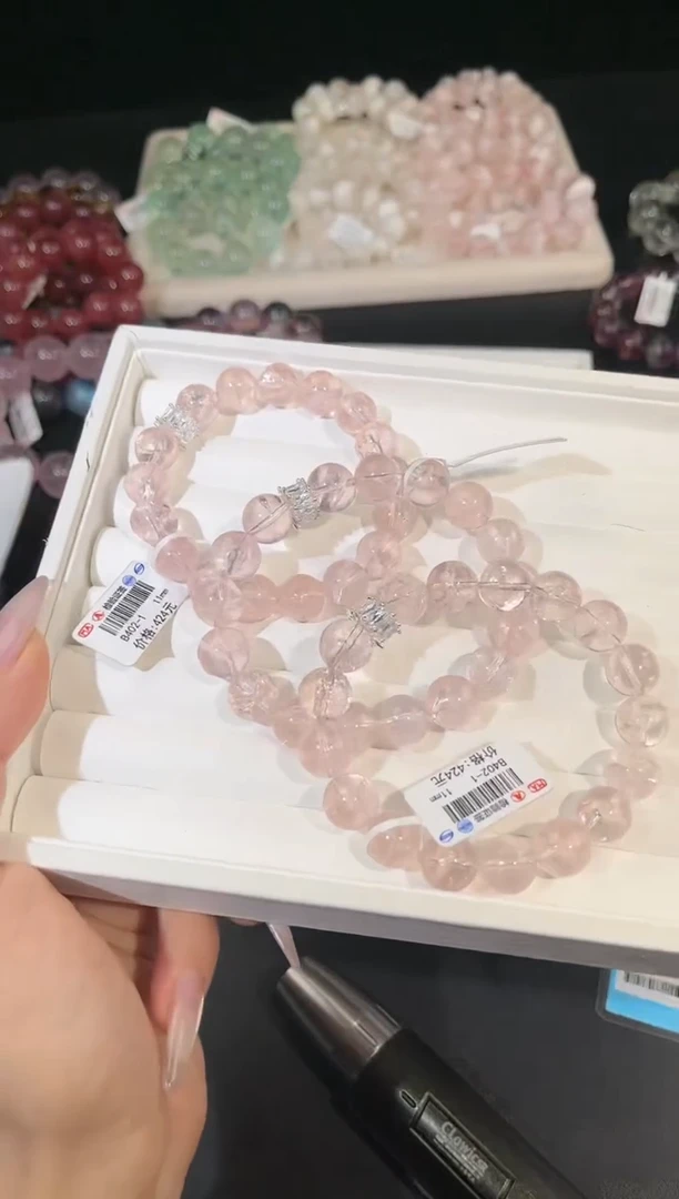 水晶手链合金多样性发一冰川粉阿塞11mm