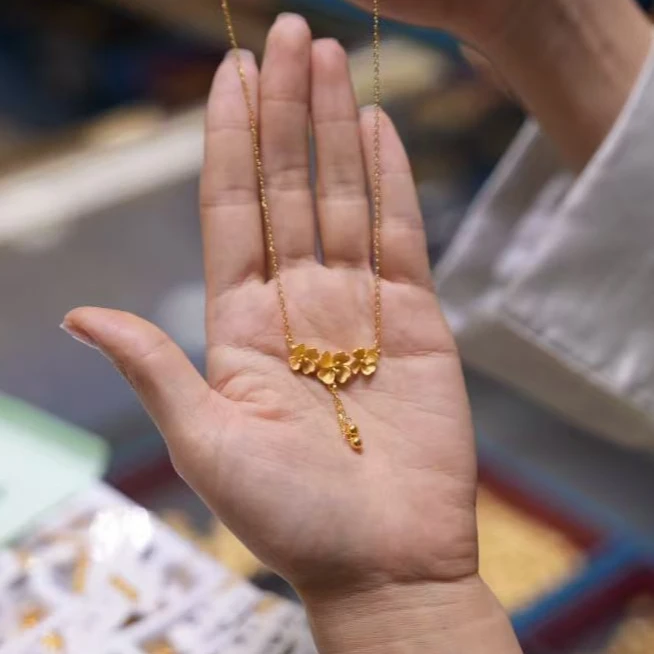【巧玲专属】足金999繁花项链 经典时尚百搭 6.95