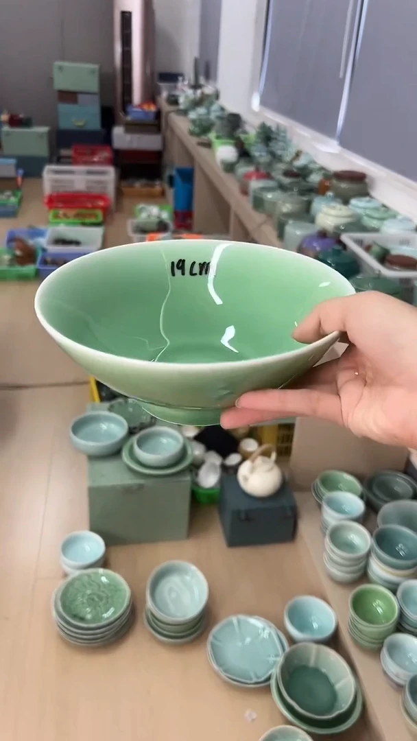 龙泉云间青瓷小米茶器