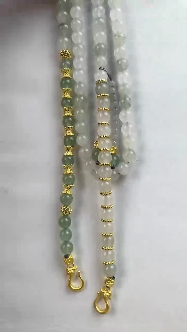 【闪购商品】翡翠颈饰未镶嵌定制东陵玉合金珠珠链