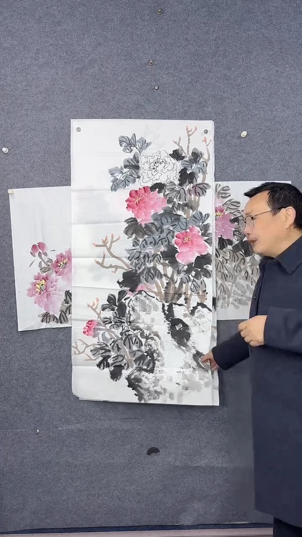 国画矮***肥160*40吴铁成作品