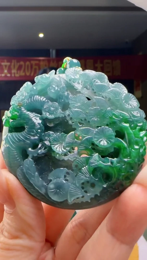 翡翠未镶嵌吊坠(赠链)YJ@@960Q3J17937H