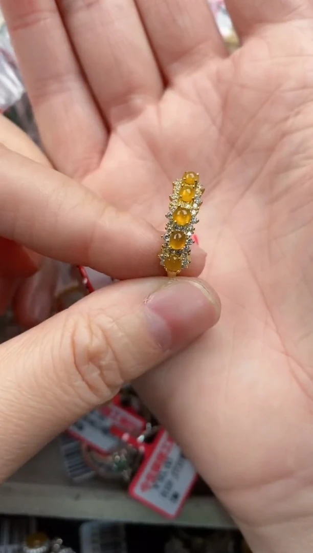 银S925镶嵌戒指翡翠555-----8