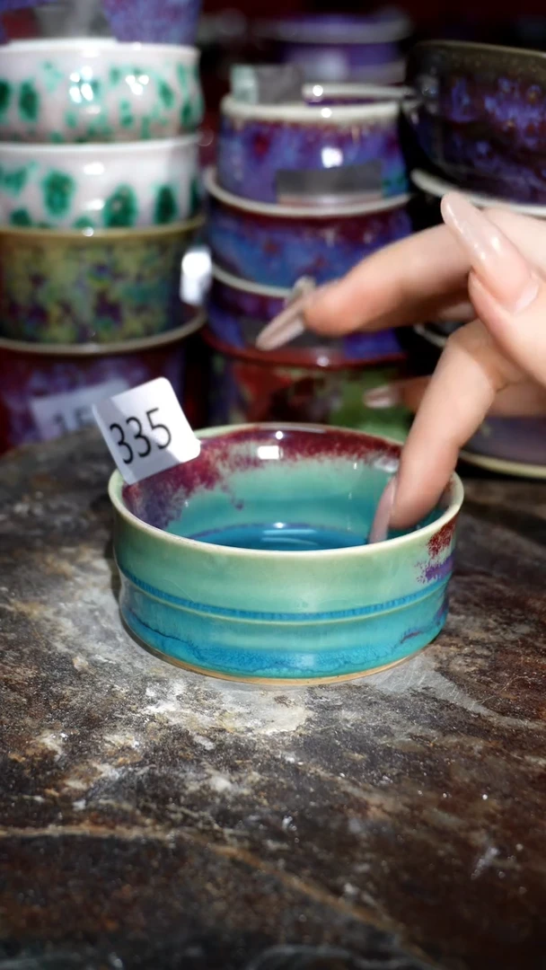 摆件精品窑变钧瓷茶器