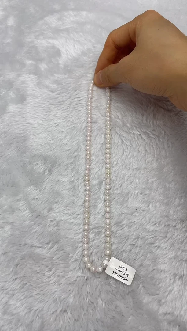 项链银S925镶嵌海水珍珠AK5-5.5mm