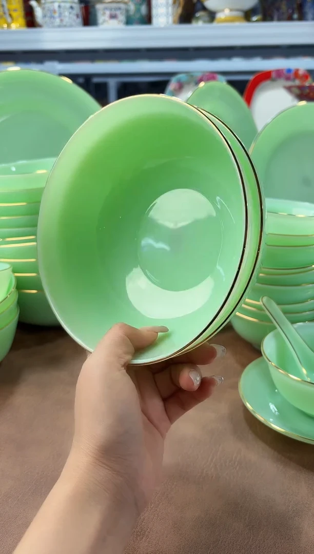 玉瓷6.5英寸面碗2个