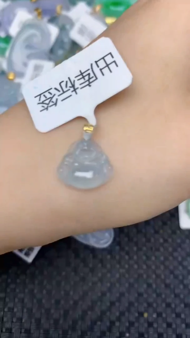 翡翠18K金镶嵌颈饰天然缅甸翡翠a货百元以上9元证书费自理