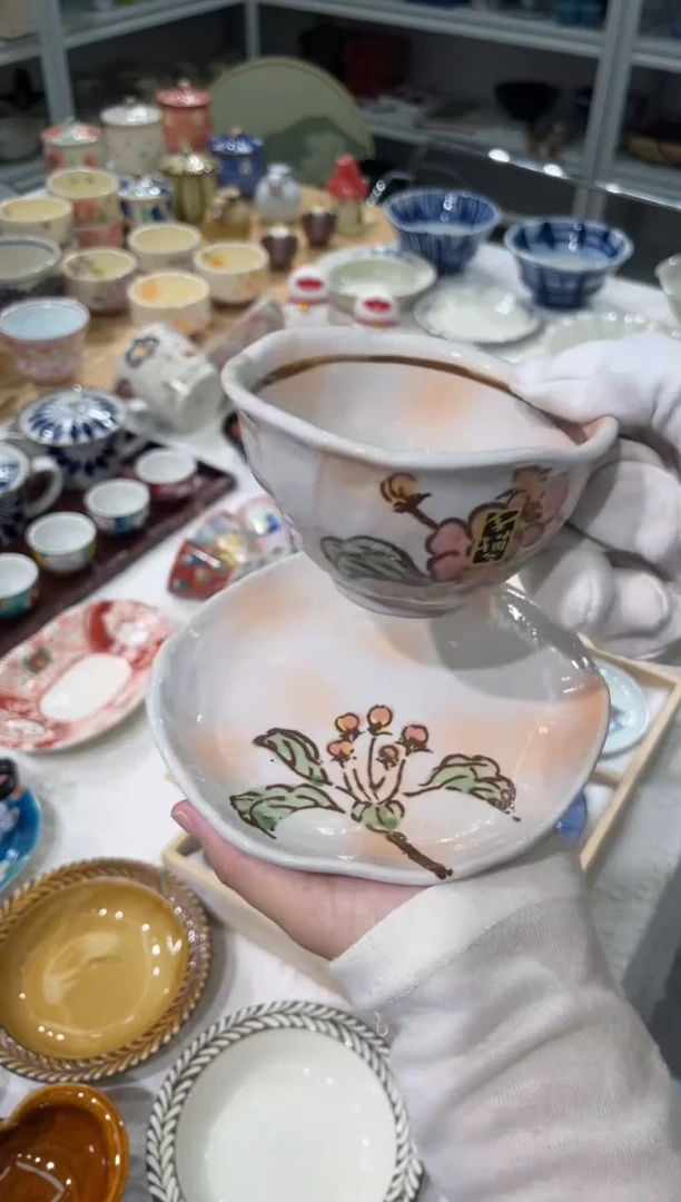 陶瓷山樱花套杯福利品