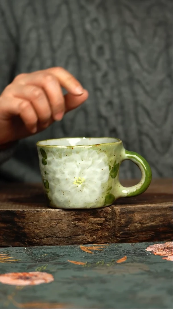 【闪购商品】杯釉下彩手工手绘同款陶器