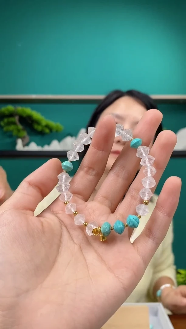 足金镶嵌绿松石珠宝奇石1