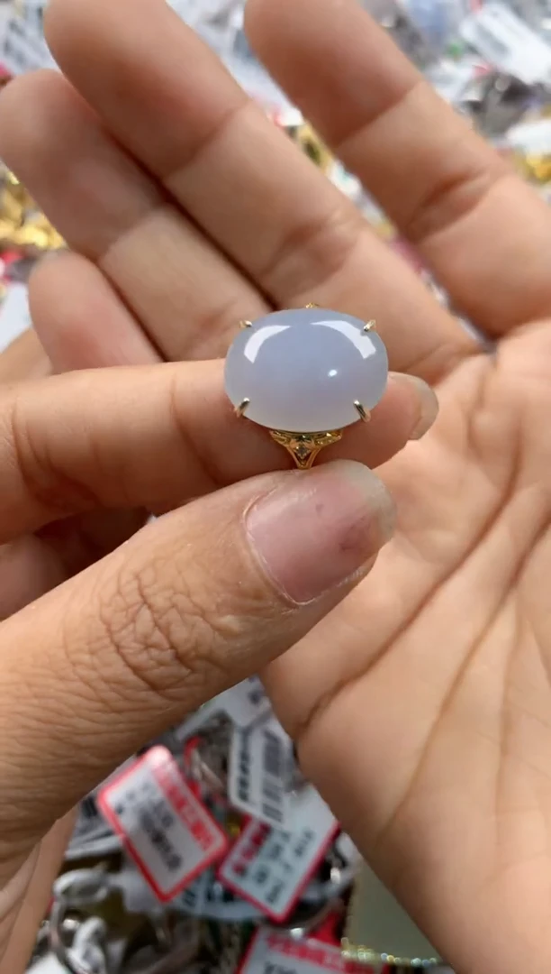 银S925镶嵌戒指翡翠10    1