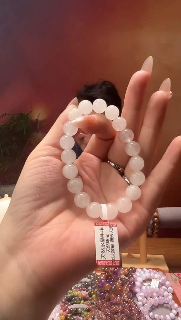 未镶嵌手串水晶L****_天然水晶白幽灵手串