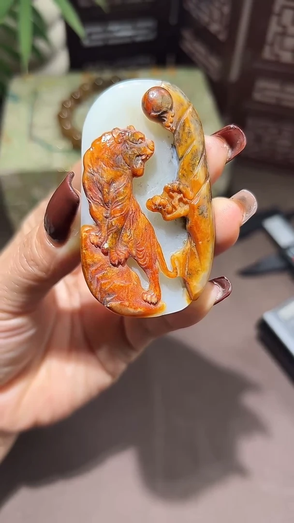 未镶嵌和田玉挂件和田玉上山虎挂件19