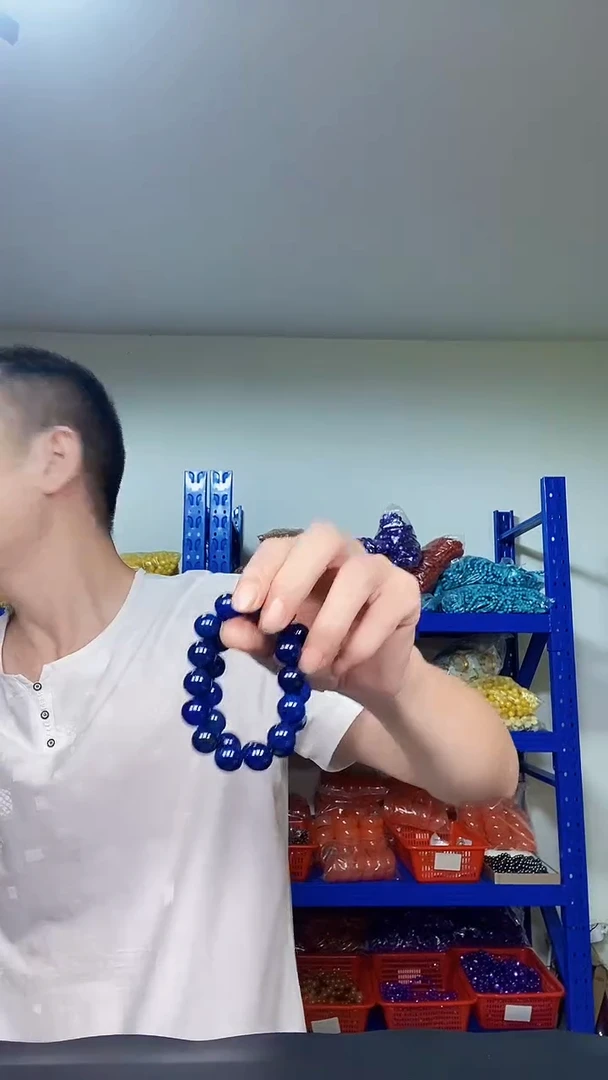 未镶嵌颈饰玛瑙/玉髓紫杉醇星际蓝手串